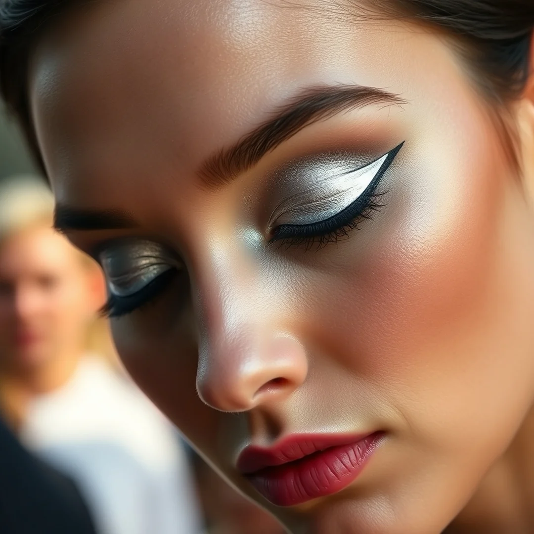 Sleek Silver Wing - 17 Metallic Eyeshadow Looks to Try This Summer