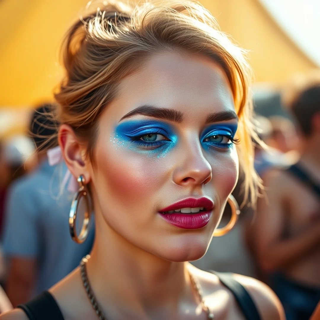 Vibrant Electric Blue - 17 Metallic Eyeshadow Looks to Try This Summer