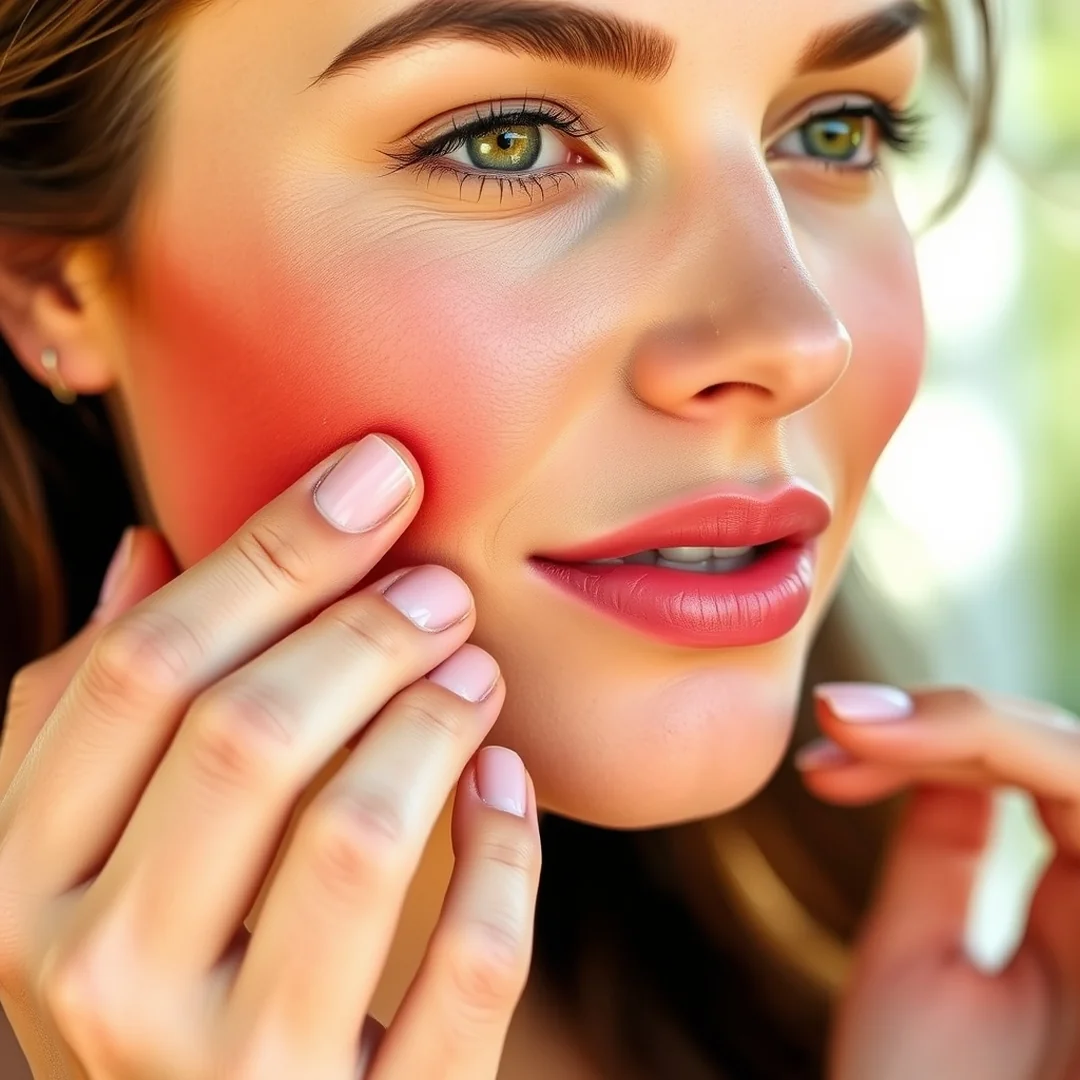 Applying Red Cream Blush - 17 Red Blush Makeup Looks for a Bold Summer Glow