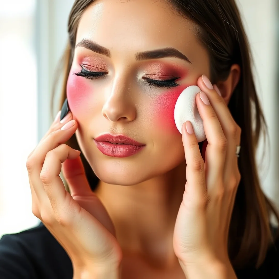 Correcting Bold Red Blush - 17 Red Blush Makeup Looks for a Bold Summer Glow