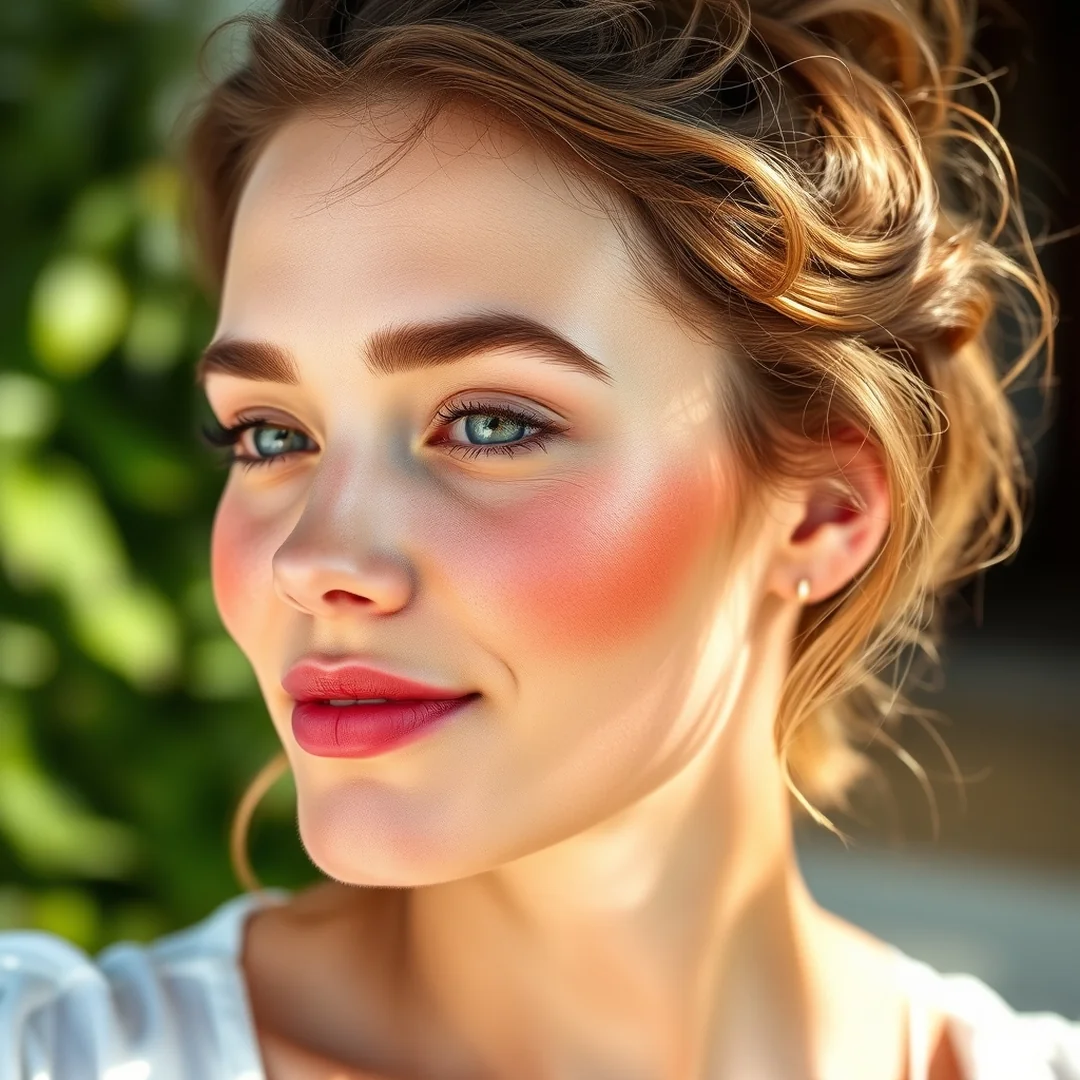 Natural Red Blush Look - 17 Red Blush Makeup Looks for a Bold Summer Glow