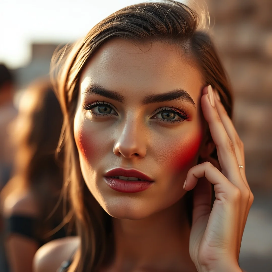 Terracotta Red Powder Finish - 17 Red Blush Makeup Looks for a Bold Summer Glow