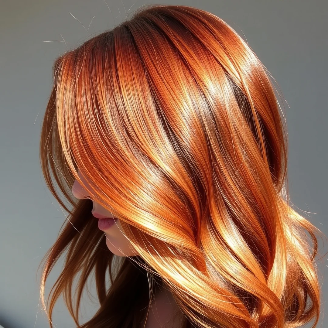 Metallic Copper Glaze - 17 Summer Copper Hair Color Ideas 2026