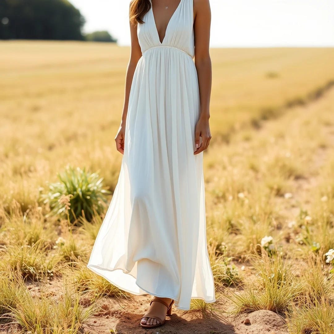 Boho Maxi Dress Outfit - 18 Kitten Heel Sandal Outfits for Elegant Summer Days