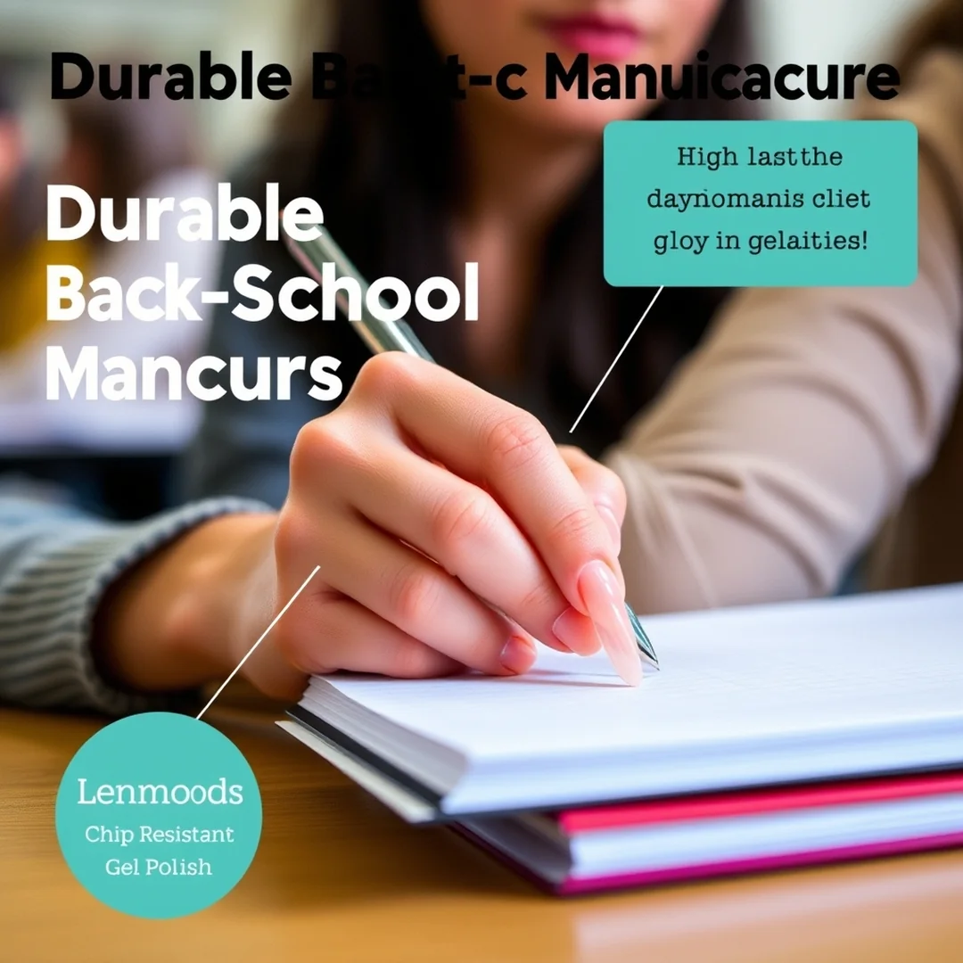 Durable Back-to-School Manicures - 19 Back to School Almond Nails 2026 for a Pretty Look