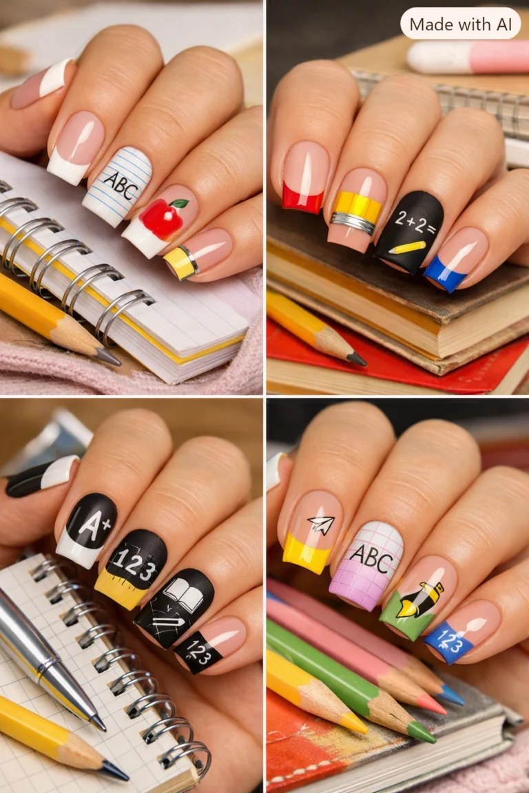 20 Back to School French Tip Nails 2026 That Look Classy