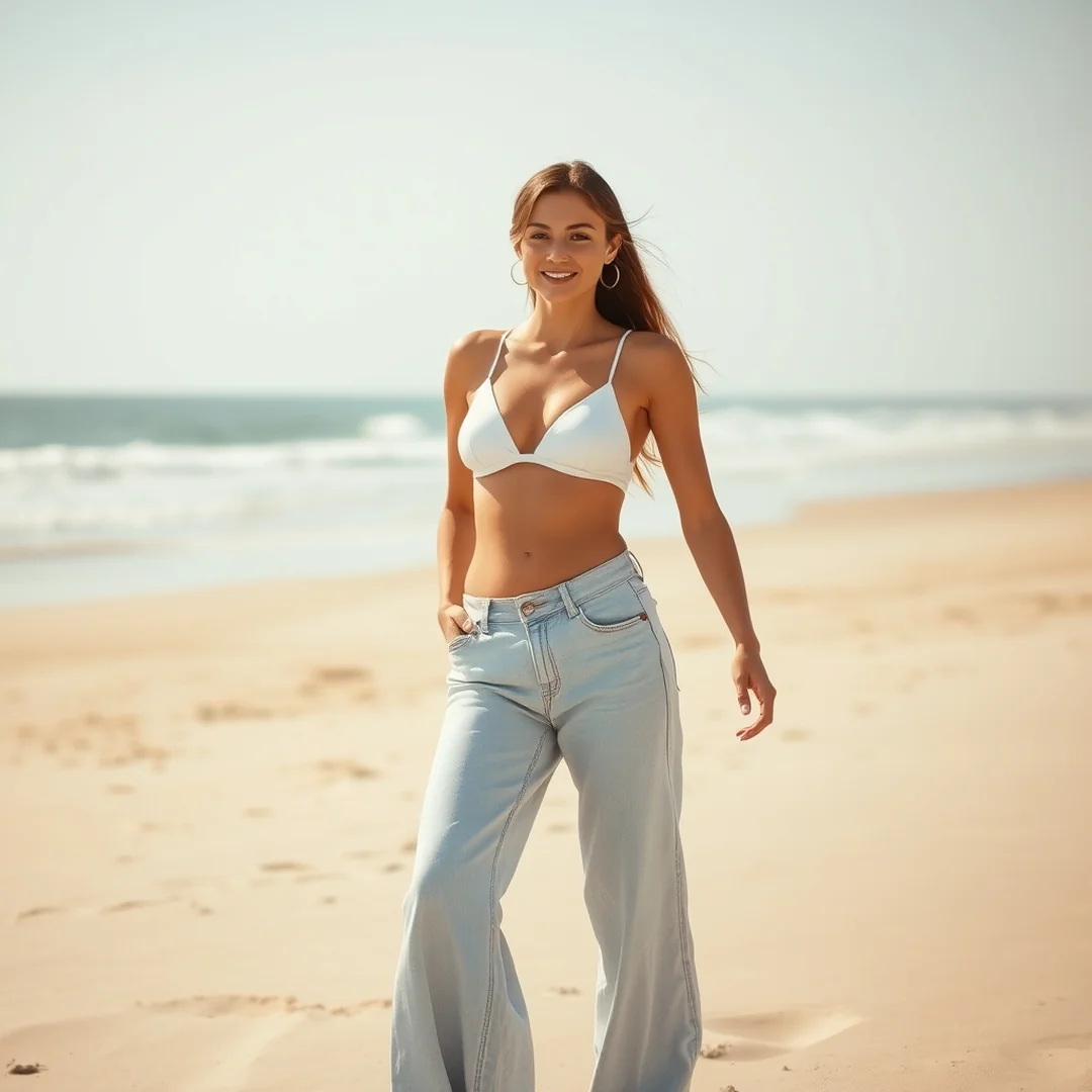 Beach Day Outfit - 20 Low Rise Jeans Summer Outfits for Cool 2026 Style