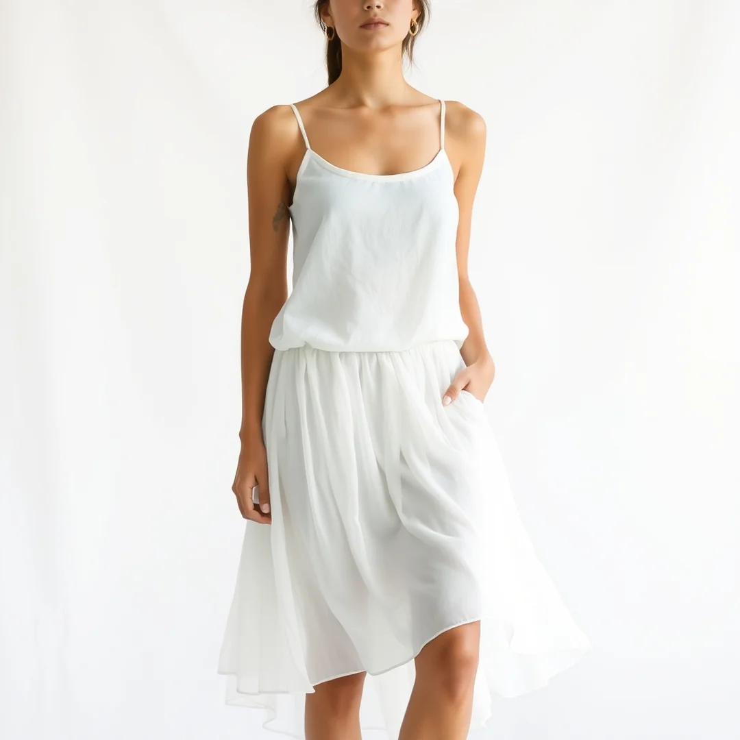Monochrome Sheer Layers - 20 Sheer Summer Outfits for Light and Stylish Dressing