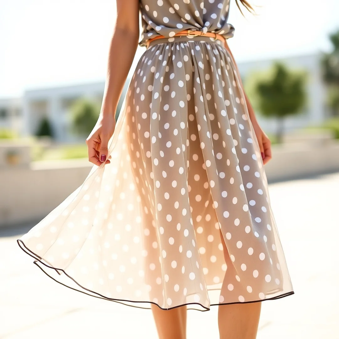 Polka Dot Chiffon - 20 Sheer Summer Outfits for Light and Stylish Dressing