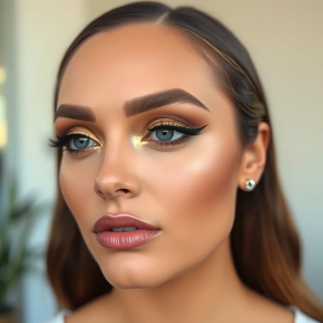 Champagne Cut Crease - 20 Shimmery Eye Makeup Looks for Summer Nights