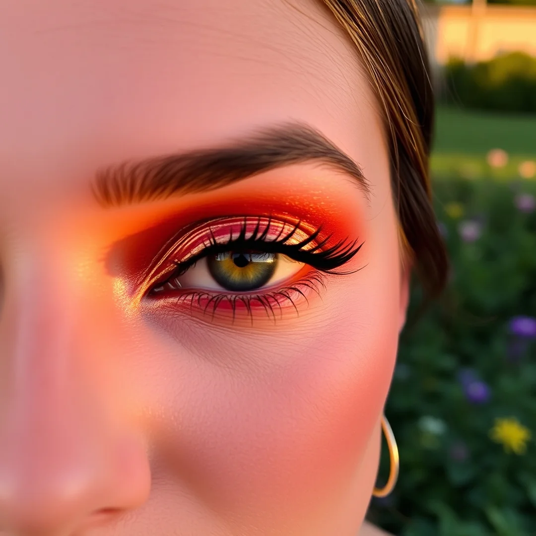 Copper Sunset Lids - 20 Shimmery Eye Makeup Looks for Summer Nights