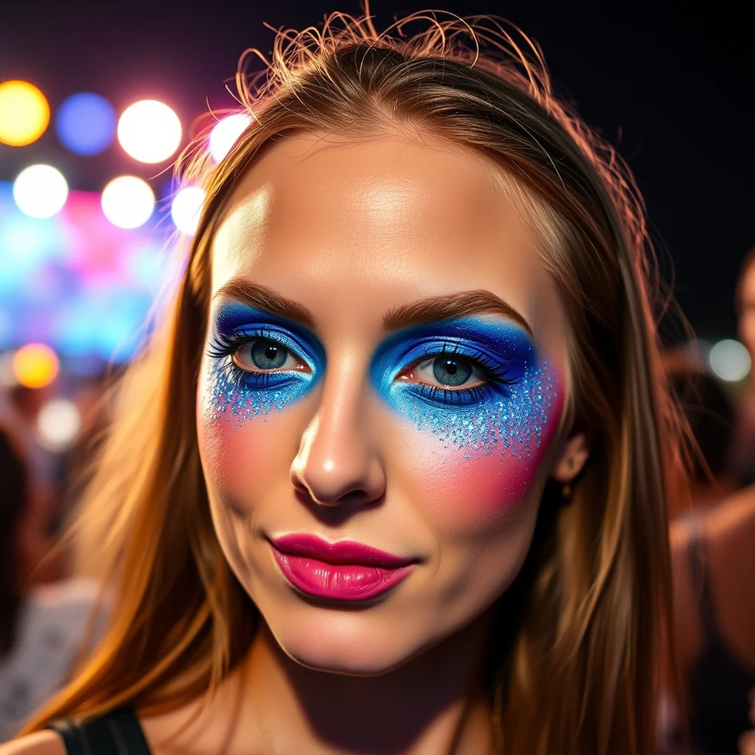 Electric Blue Sparkle - 20 Shimmery Eye Makeup Looks for Summer Nights