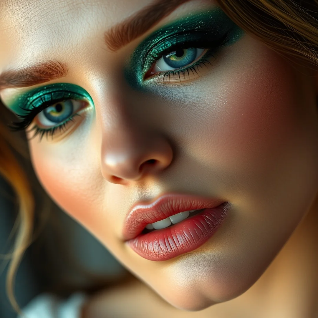 Emerald Green Frost - 20 Shimmery Eye Makeup Looks for Summer Nights