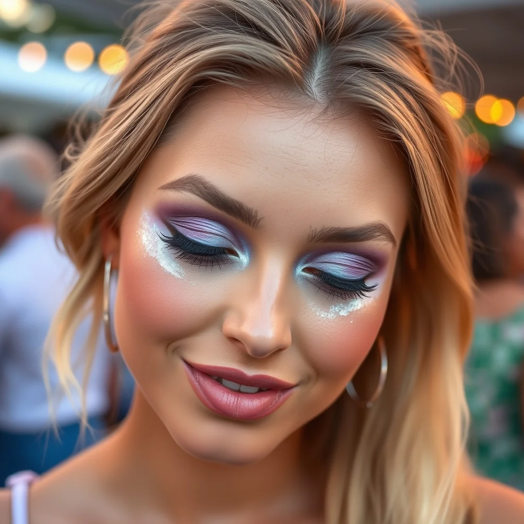 Icy Lavender Shimmer - 20 Shimmery Eye Makeup Looks for Summer Nights