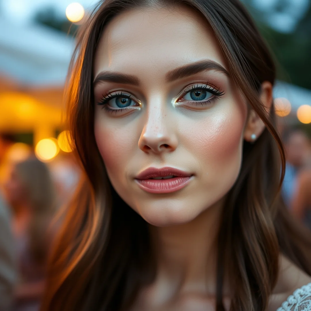 Soft Peach Shimmer - 20 Shimmery Eye Makeup Looks for Summer Nights