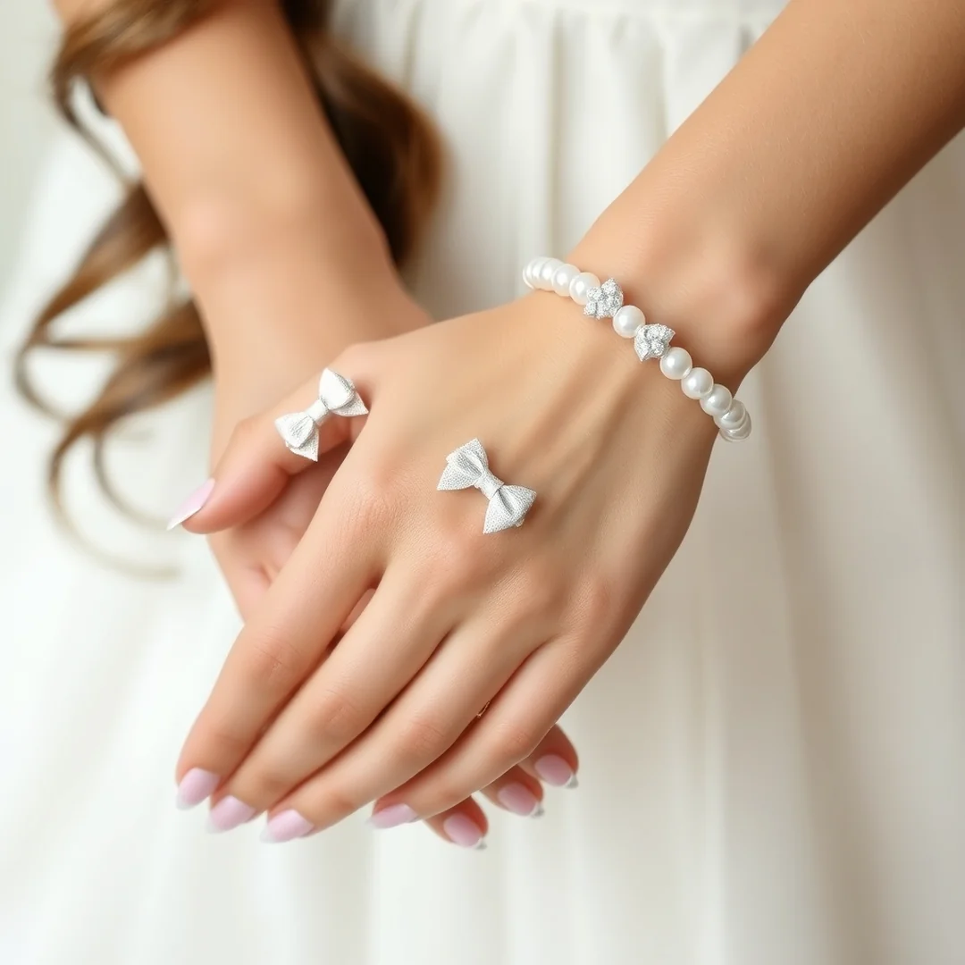 Micro Bow Details - 25 Almond Wedding Nails 2026 for a Classy Bridal Look
