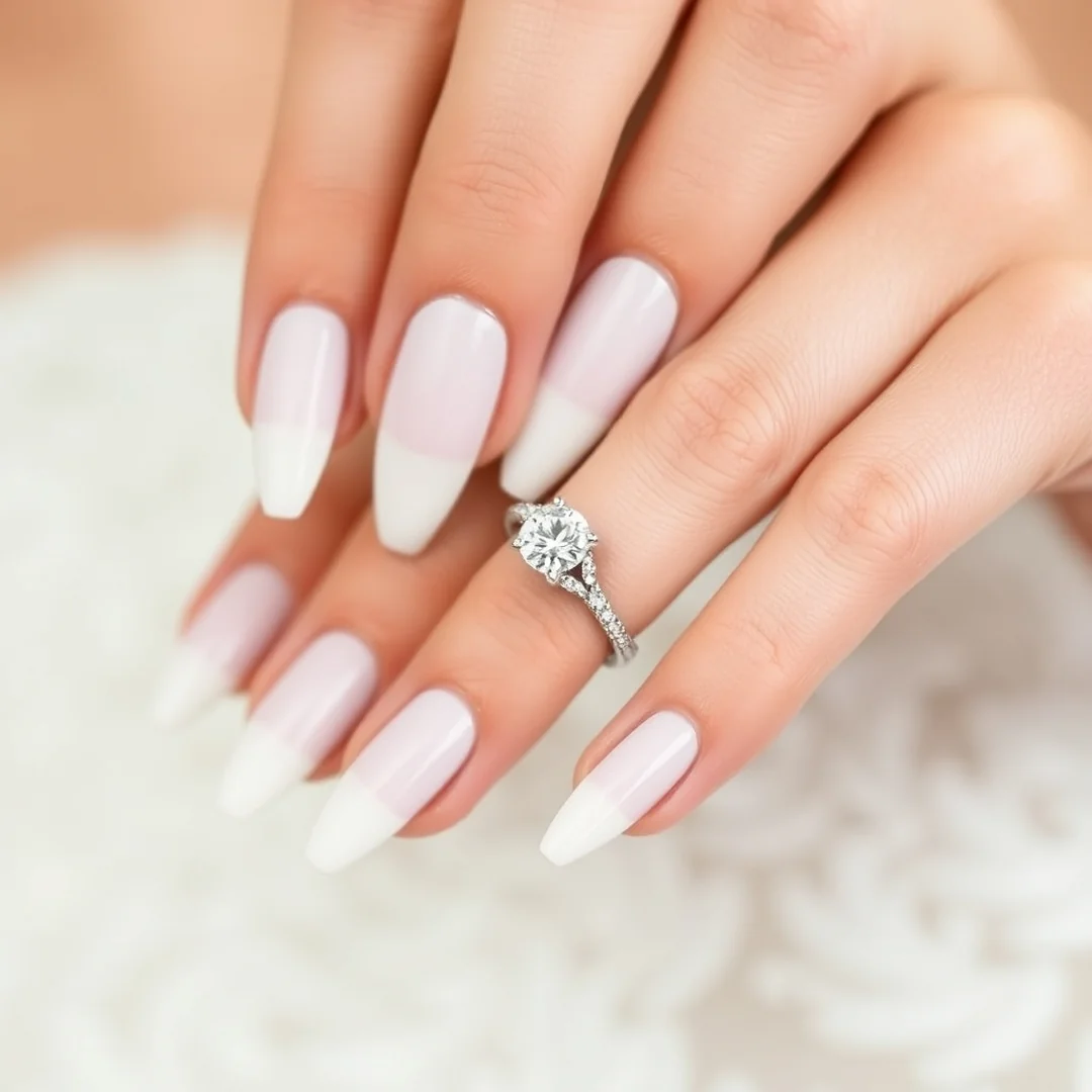Ring Setting Coordination - 25 Almond Wedding Nails 2026 for a Classy Bridal Look