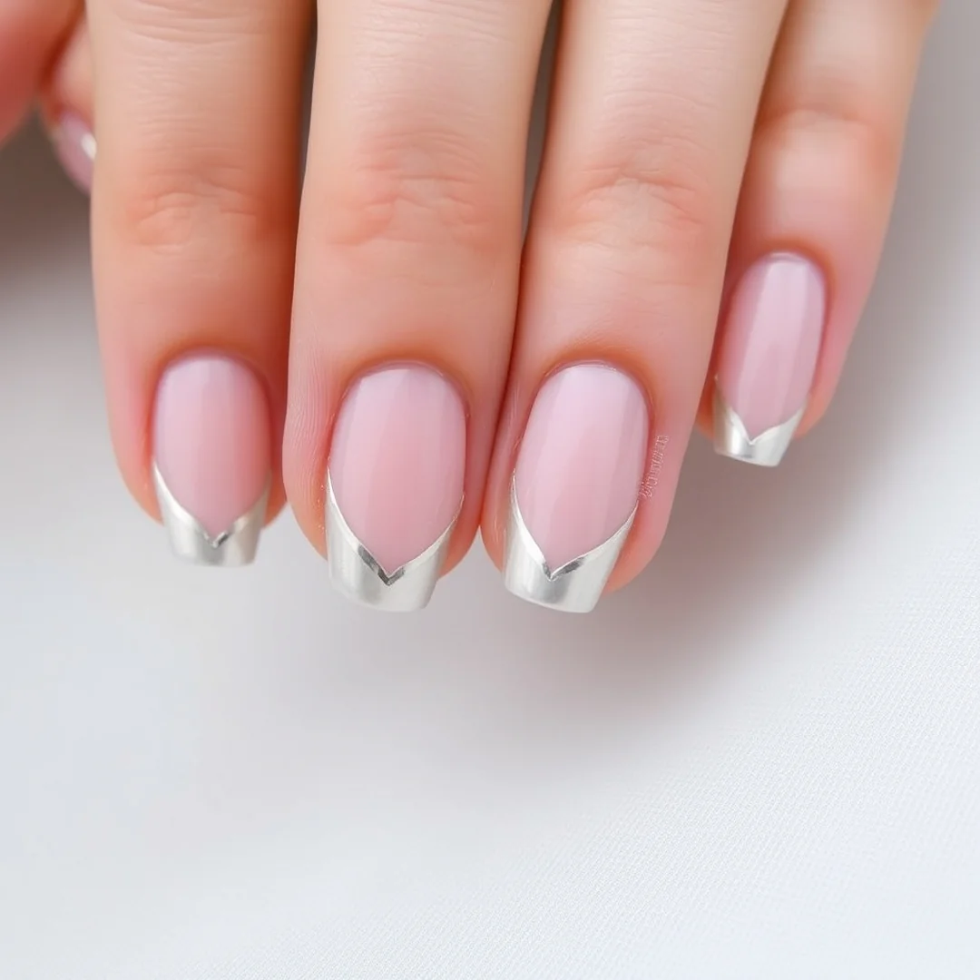 Silver Edge Lining - 25 Almond Wedding Nails 2026 for a Classy Bridal Look