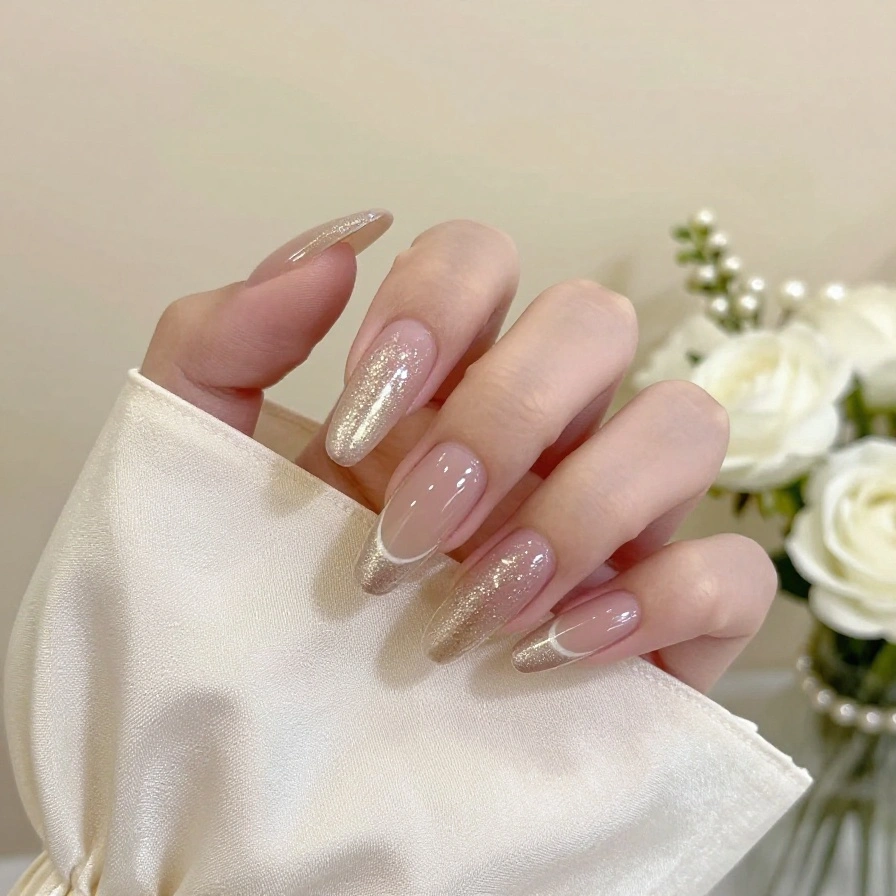 Champagne Shimmer Tips