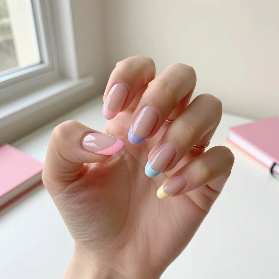 Colorful French Tips