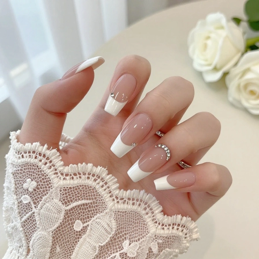 Crystal French Tips