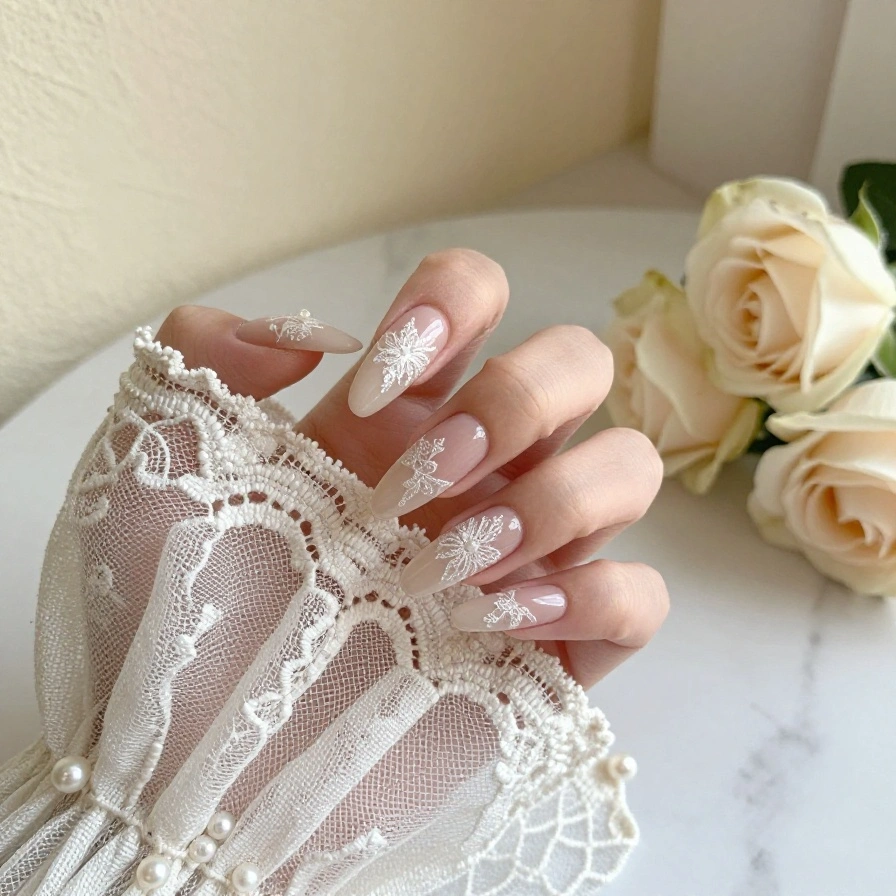 Delicate Lace Nails