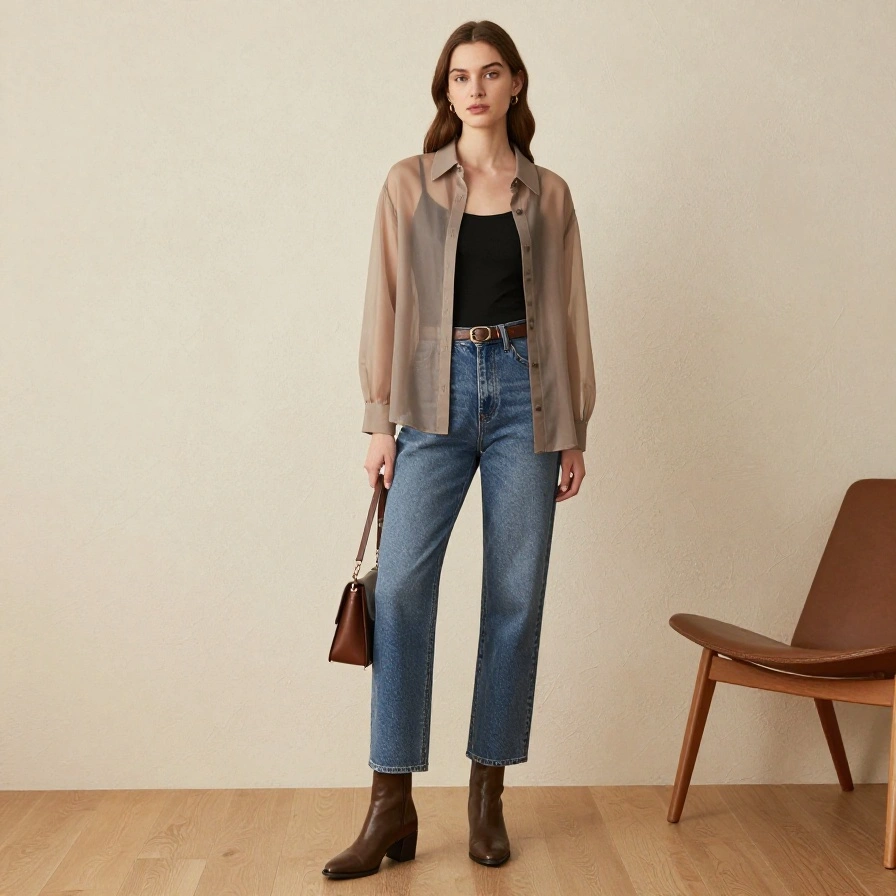 Denim And Sheer