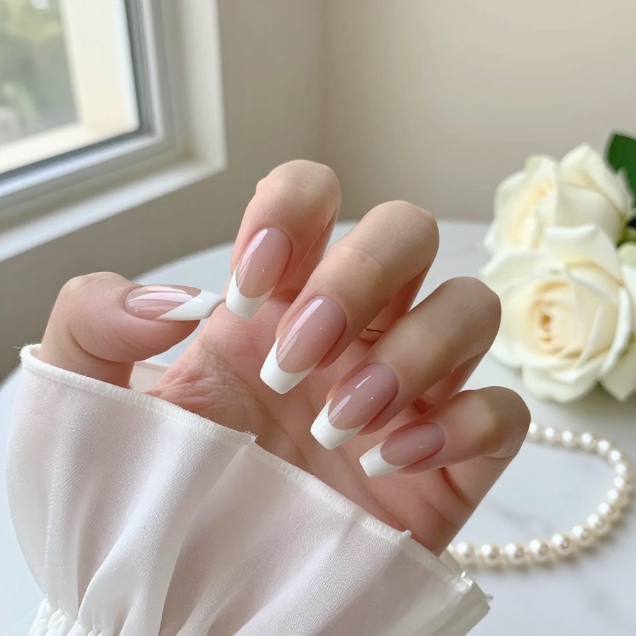 Elegant V-French Tips