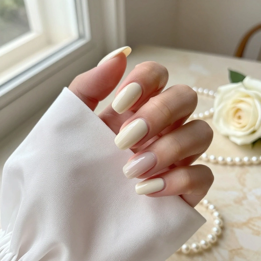 Glossy Ivory Finish