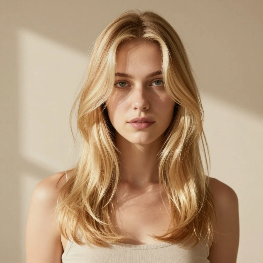 Golden Blonde Face Frame