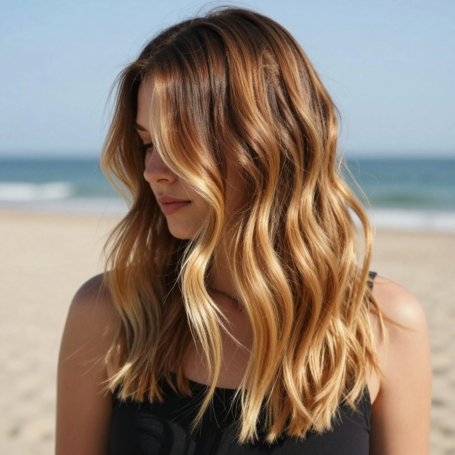 Golden Sunset Ombre