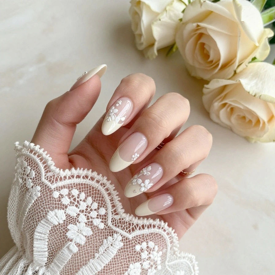 Ivory Floral Details.