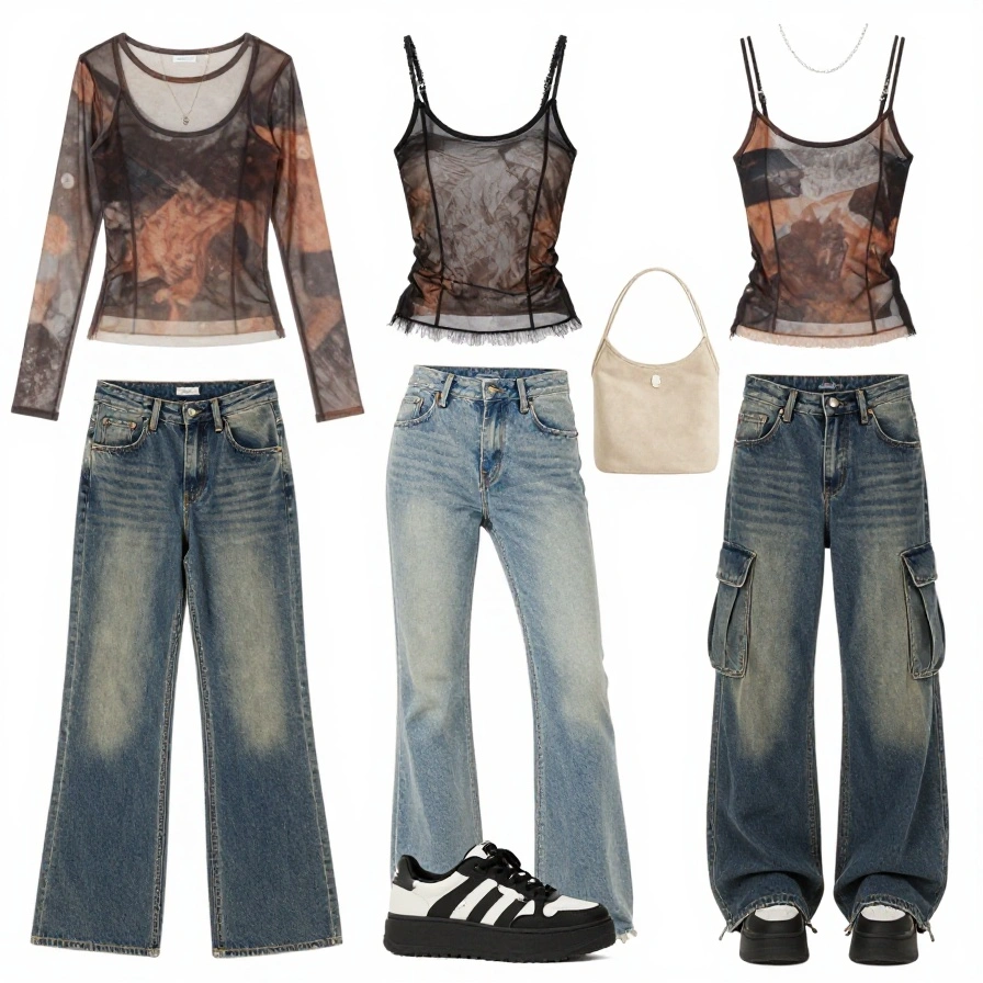 Layered Mesh Camisoles