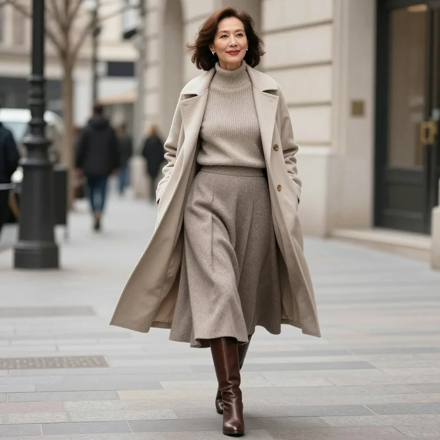 Long Wool Skirt