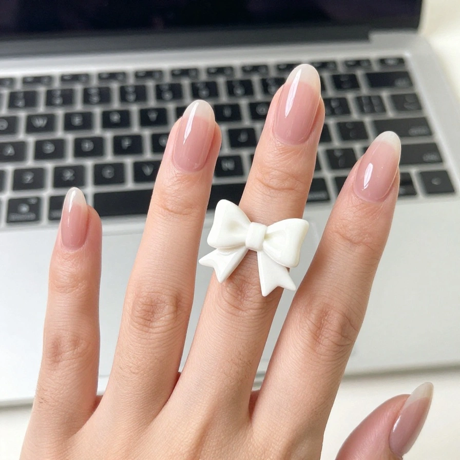 Minimalist 3D Bow Nails