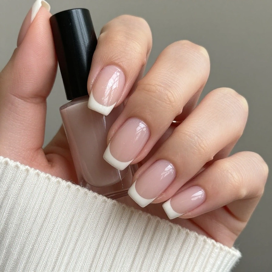 Minimalist Bridal Nail Art