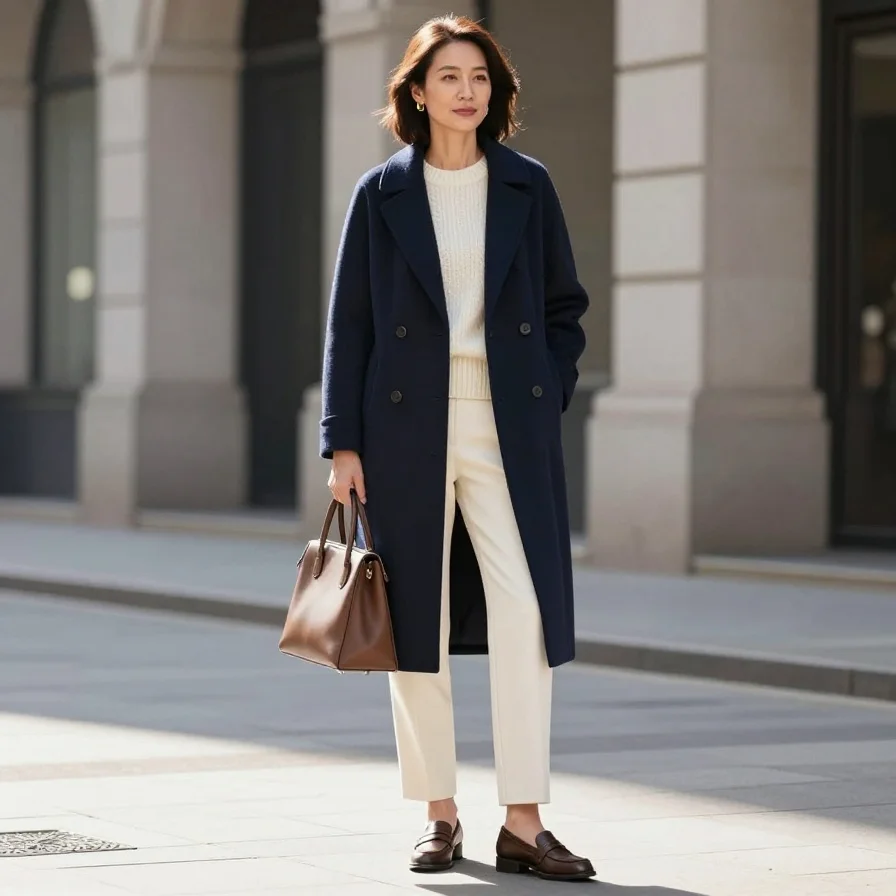 Navy and Cream