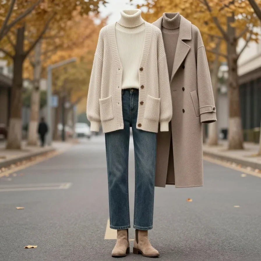 Neutral Knit Stack