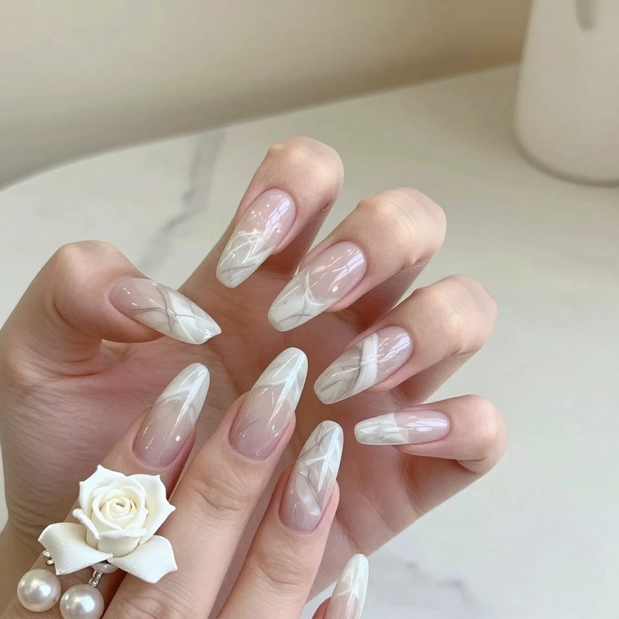 White Marble Finish