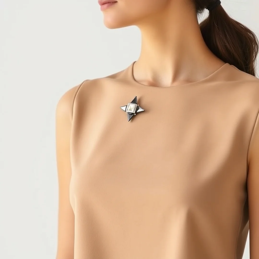 Minimalist Accent Placement - 14 Summer Brooch Outfits for Unique Statement Styling