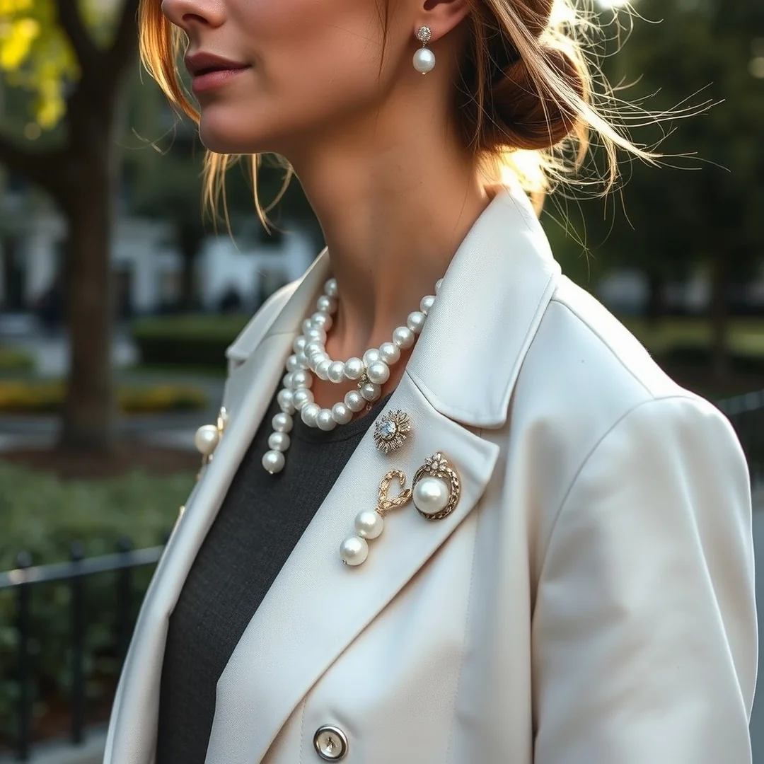 Pearl Embellished Looks - 14 Summer Brooch Outfits for Unique Statement Styling