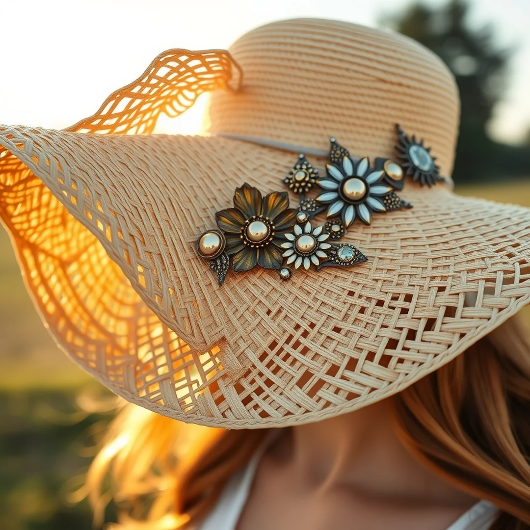 Straw Hat Embellishments - 14 Summer Brooch Outfits for Unique Statement Styling