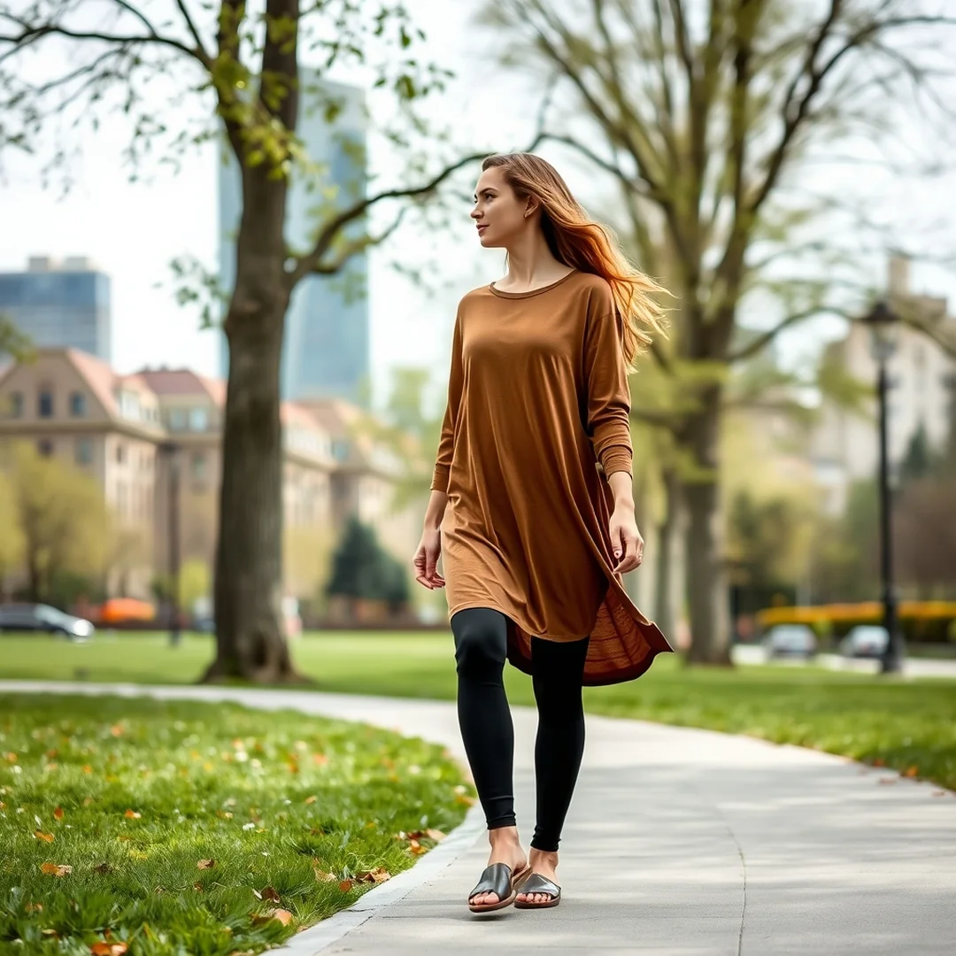 Leggings And Tunics - 17 Summer Tunic Outfits for Breezy Everyday Dressing
